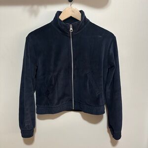 H&M velour jacket with zipper